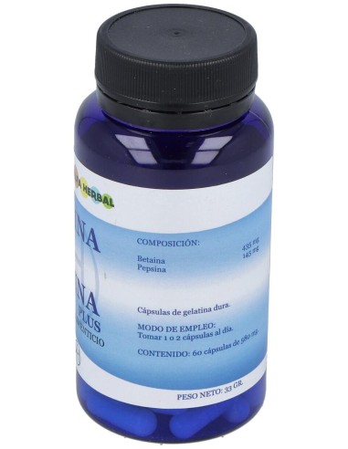 Alfa Herbal Betaina 500+Pepsina 60Caps