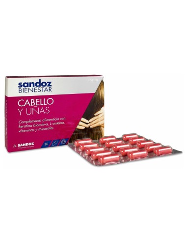 Sandoz Bienestar Cabello Y Uñas, 30 Cápsulas