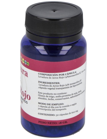 Levadura De Arroz Rojo 30Cap.