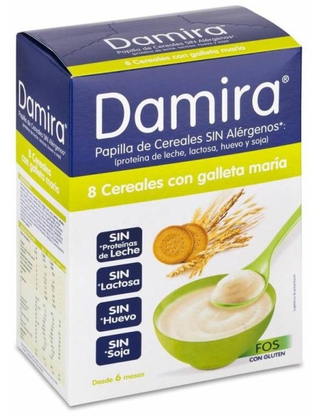 Damira Papilla 8 Cereales Con Galleta Fos, 600 G