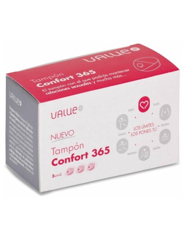 Value+ Tampón Confort 365 3Uds