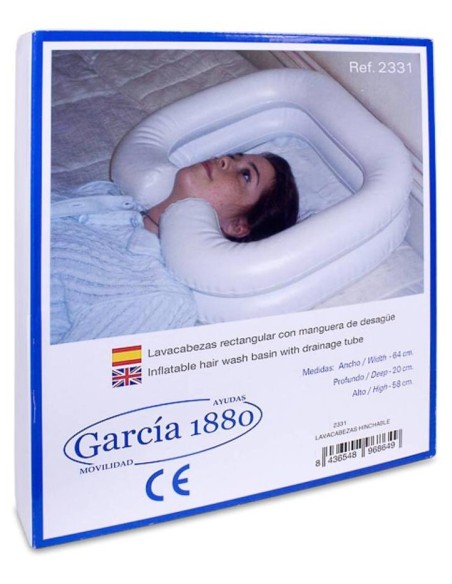 Lavacabezas Rectangular Hinchable, 1 Unidad