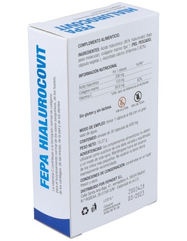 Fepa-Hialurocovit 200Mg. 30Cap.