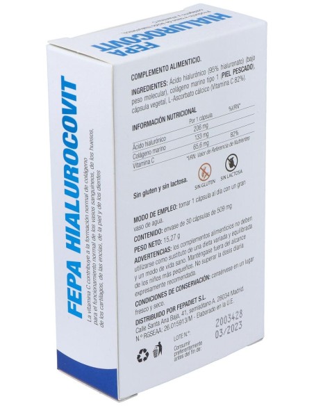 Fepa-Hialurocovit 200Mg. 30Cap.