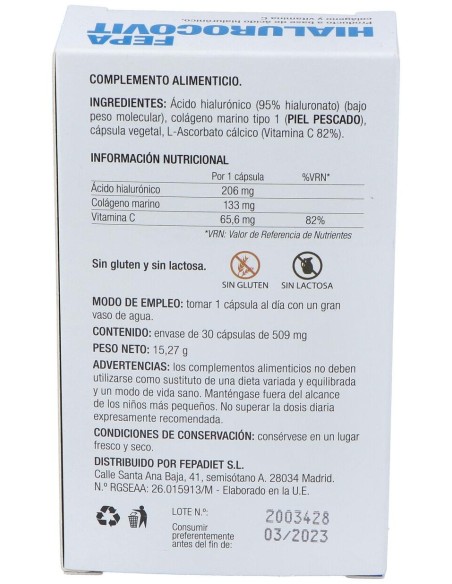 Fepa-Hialurocovit 200Mg. 30Cap.