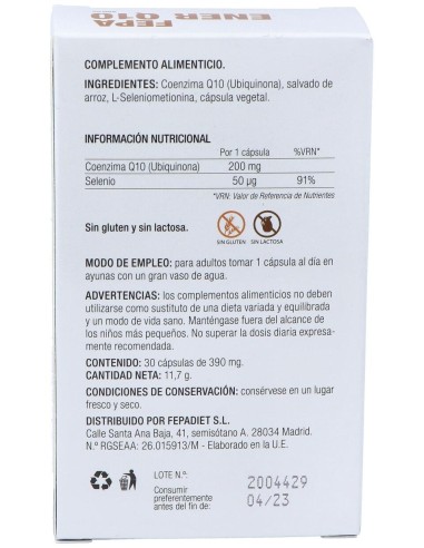Fepadiet Q10 200Mg + Seleniometionina 30Caps