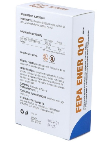 Fepadiet Q10 200Mg + Seleniometionina 30Caps