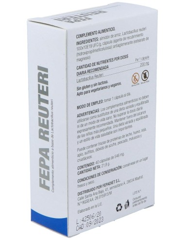 Fepadiet Reuteri Gastroresistentes 40Caps
