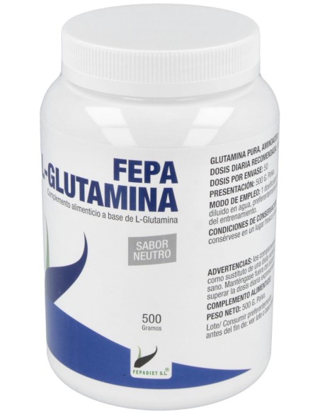 Fepa-L-Glutamina Sabor Neutro 500Gr.