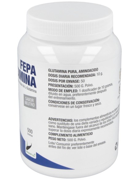 Fepa-L-Glutamina Sabor Neutro 500Gr.