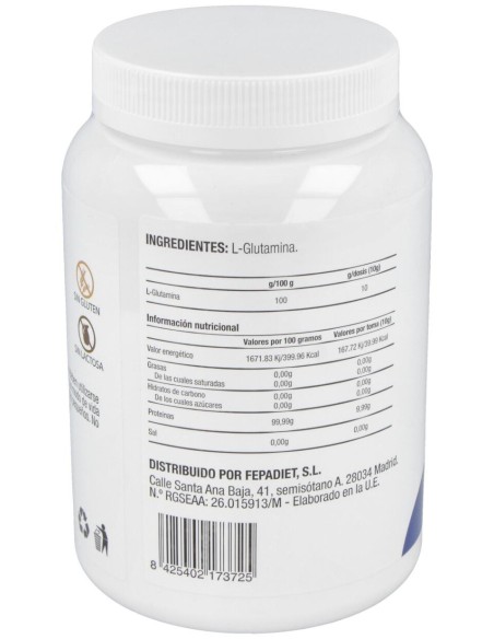 Fepa-L-Glutamina Sabor Neutro 500Gr.