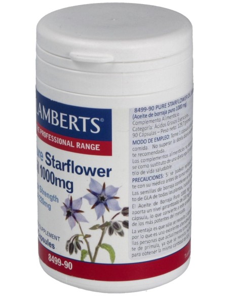 Aceite De Borraja Puro 1000Mg(High Gla215Mg)90Cap.