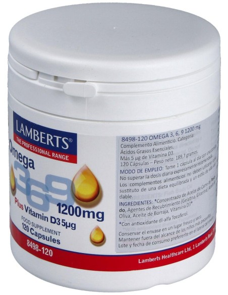 Lamberts Omega 3_ 6_ 9+ Vitamina D3 120Caps