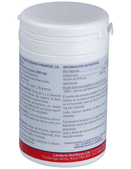 Lamberts Aceite De Prímula 1000Mg 90 Cáps.