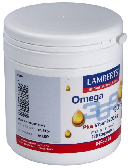 Lamberts Omega 3_ 6_ 9+ Vitamina D3 120Caps