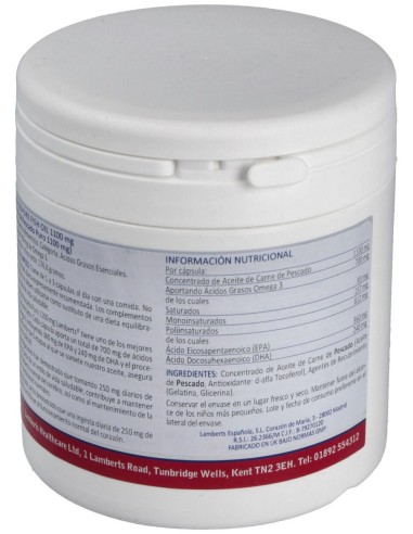 Aceite De Pescado Puro-Omega 3 Alta Pot. 120Perlas