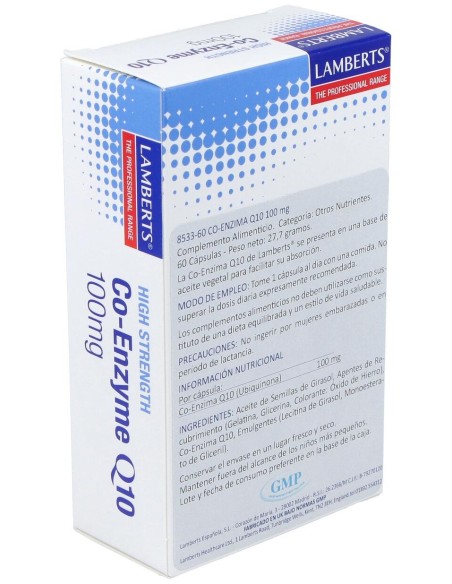 Lamberts Coenzima Q10 100Mg 60 Cáps.