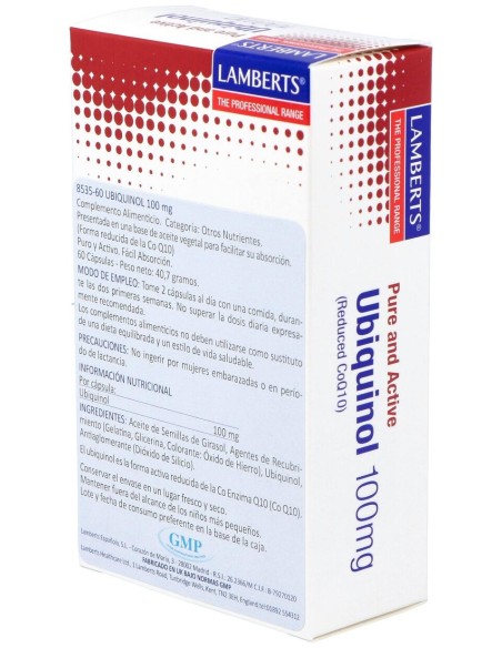 Lamberts Ubiquinol 100Mg 60Caps