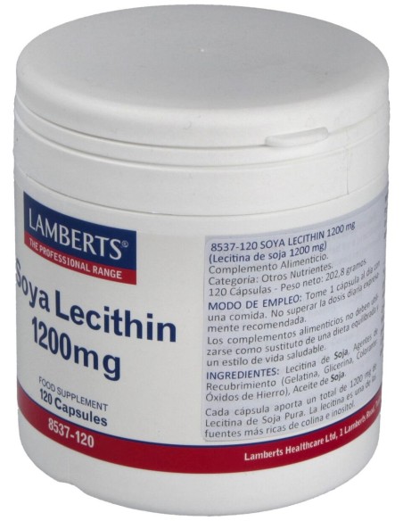 Lecitina De Soja 1200 Mg. 120 Cap.