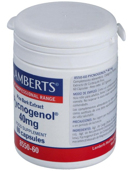 Pycnogenol 40 Mg.(Extracto De Pino Bark) 60 Cap.