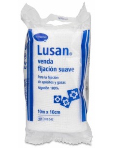 Lusan Venda De Gasa Hidrofila Cambric Fijacion Suave, 10 Cm