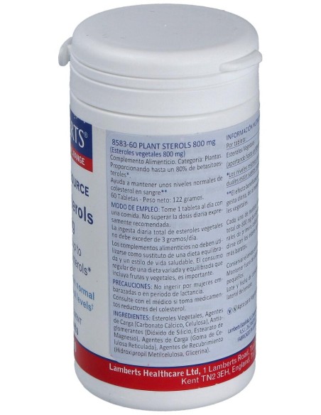 Esteroles Vegetales (Plant Sterols) 800Mg. 60Comp.