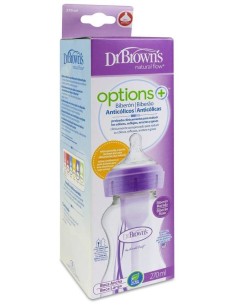 Dr. Brown'S Options+ Biberón Boca Ancha Morado 270 Ml, 1 Ud