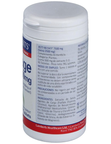 Lamberts Salvia 2500Mg 90Cáps