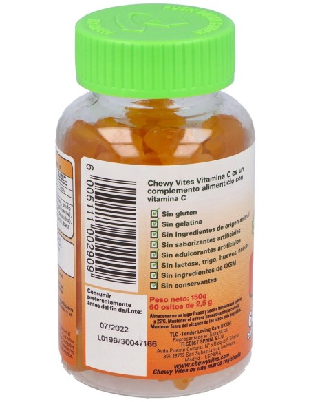 Chewy Vites Vitamina C Infantil 60Ud.