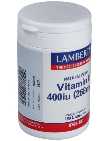 Lamberts Vitamina E Natural 400Ui 180 Comprimidos