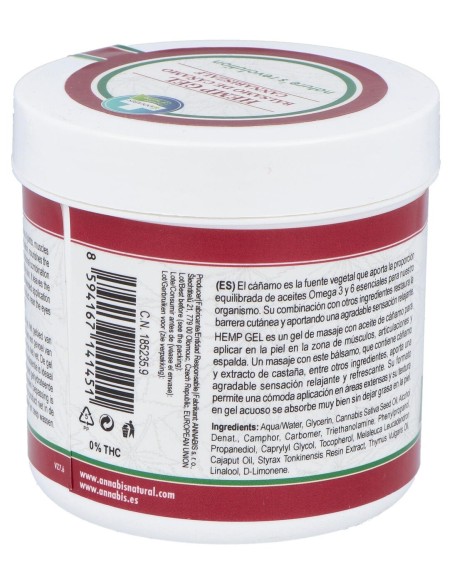 Annabis Hemp Gel Bálsamo De Masaje 300Ml