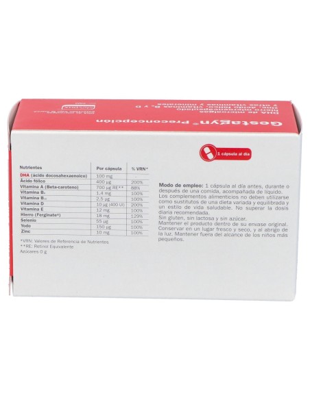 Gestagyn Preconcepcion 30 Capsulas