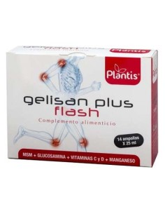 Plantis Gelisan Plus Flash Glucosamina + Curcuma + Msm 14 Ampollas