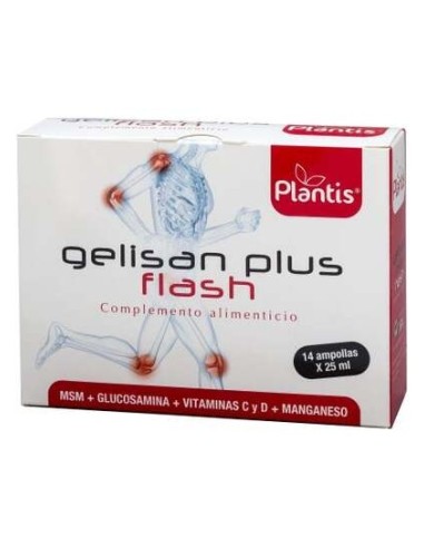 Plantis Gelisan Plus Flash Glucosamina + Curcuma + Msm 14 Ampollas