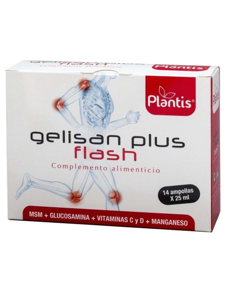 Plantis Gelisan Plus Flash Glucosamina + Curcuma + Msm 14 Ampollas