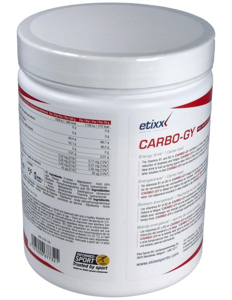 Etixx Carbo-Gy Powder Red Fruits 1Kg.