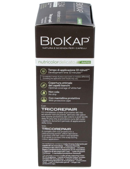 Biokap Rapid Castaño Miel Claro 5.34 Tubo 140Ml.