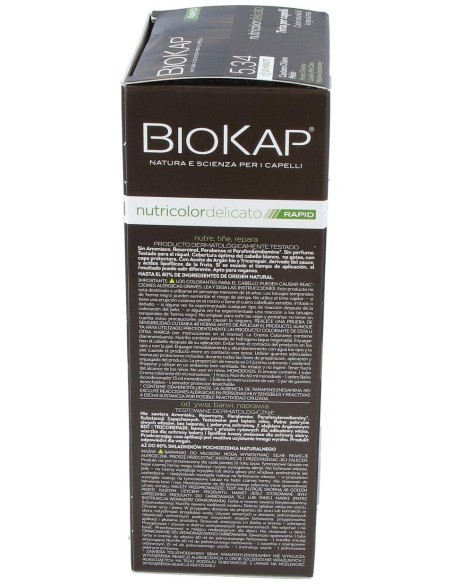 Biokap Rapid Castaño Miel Claro 5.34 Tubo 140Ml.