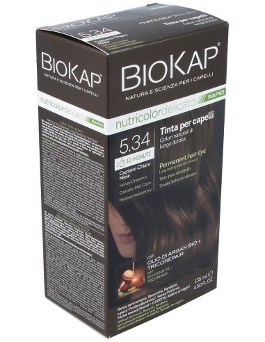 Biokap Rapid Castaño Miel Claro 5.34 Tubo 140Ml.