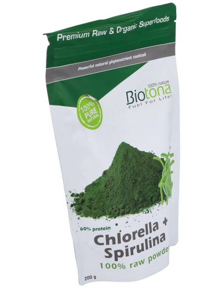 Biotona Chlorella Espirulina Bio Polvo 200G