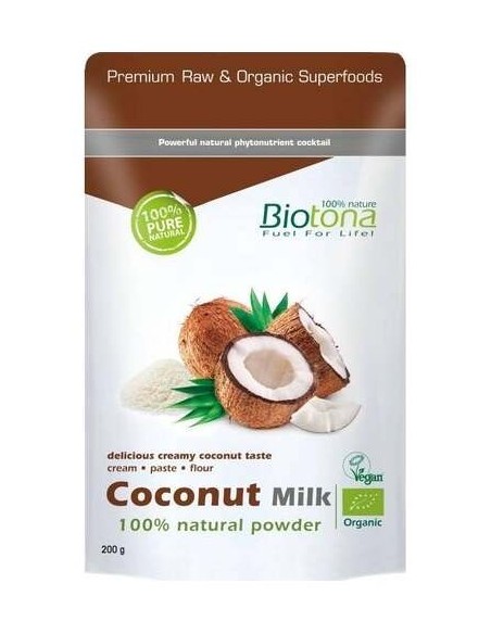 Coconut Milk Powder Leche De Coco Natual 200Gr Bio