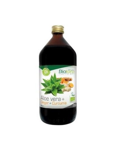 Biotona Jugo Aloe Vera+ Jengibre+ Curcuma Bio 1L