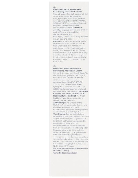 Neostrata Basis Redox Crema Antiarrugas Antioxidante Retexturizante, 50 Ml