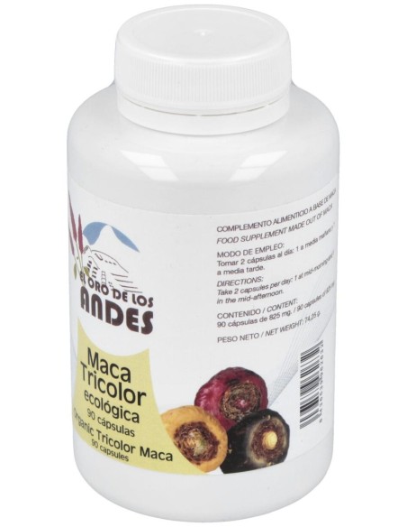 El Oro De Los Andes Maca Tricolor 700 Mg 90 Caps Bio