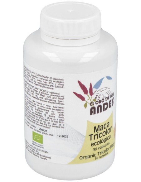 El Oro De Los Andes Maca Tricolor 700 Mg 90 Caps Bio