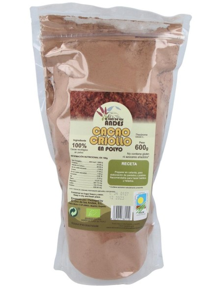 El Oro De Los Andes Cacao Criollo En Polvo 600G