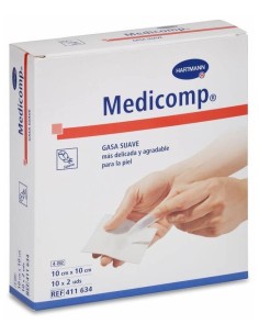 Medicomp Compresas Apósito Estéril 10X10Cm 10 Sobres 2Uds