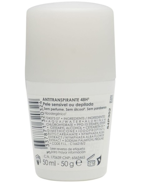 Vichy Desodorante Roll On Piel Sensible, 50 Ml