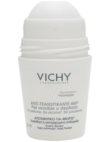 Vichy Desodorante Roll On Piel Sensible, 50 Ml