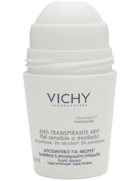 Vichy Desodorante Roll On Piel Sensible, 50 Ml